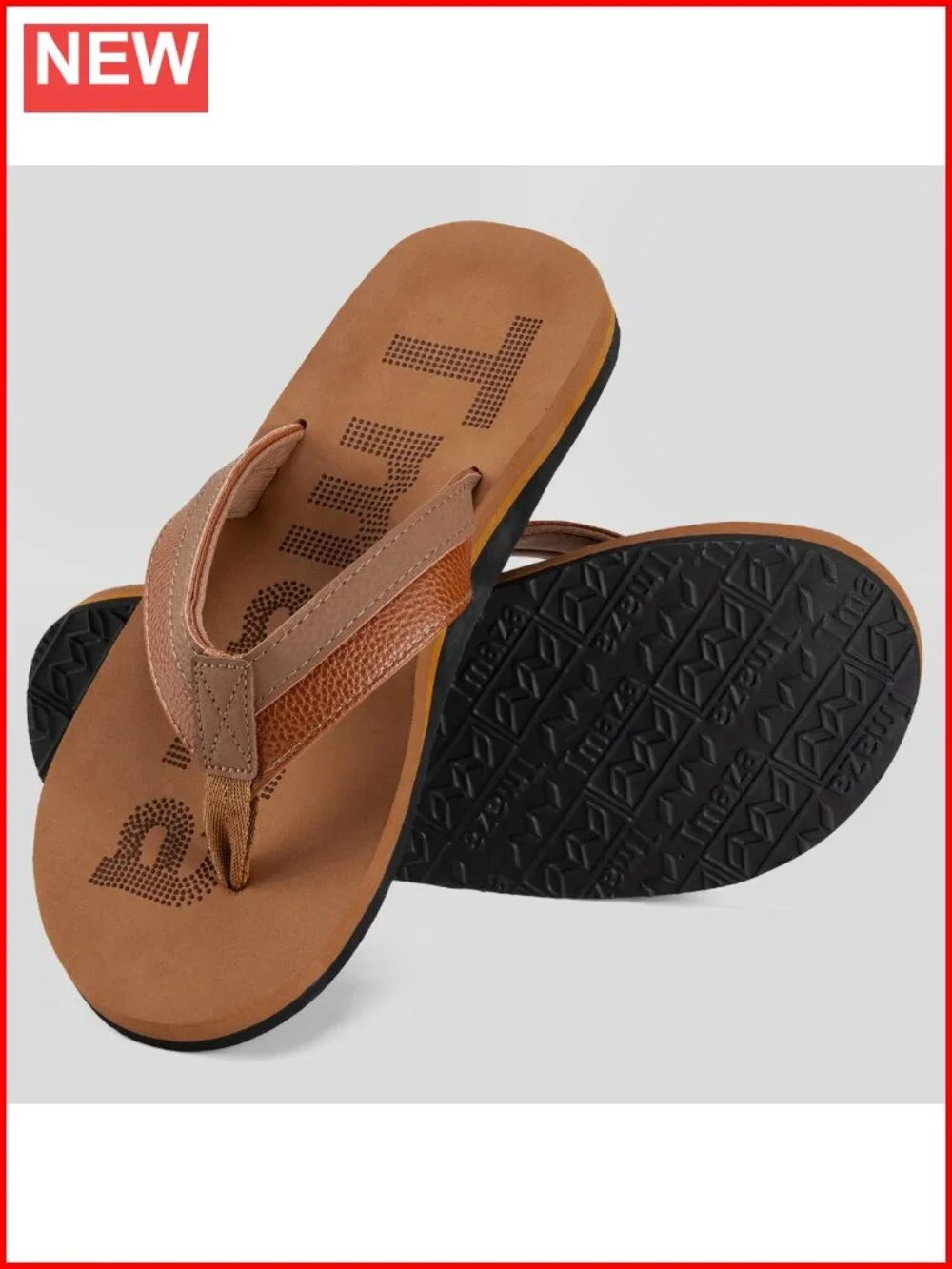 Men's Beach Flip Flops Arch Support Slip Resistant Cushioned Sandals